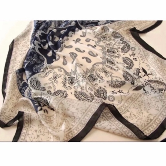 NWT SILK SCARF LUXURY STYLE STOLES WOMEN HEADBAND - Picture 5 of 8